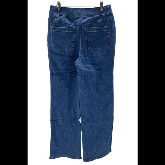 Isaac Mizrahi Live! TRUE DENIM Wide Leg Jeans Medium Wash - Regular - Picture 2 of 2